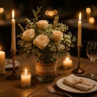 Déco de table mariage : idées fait main