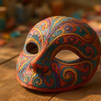 Masques de carnaval papier mâché stylés